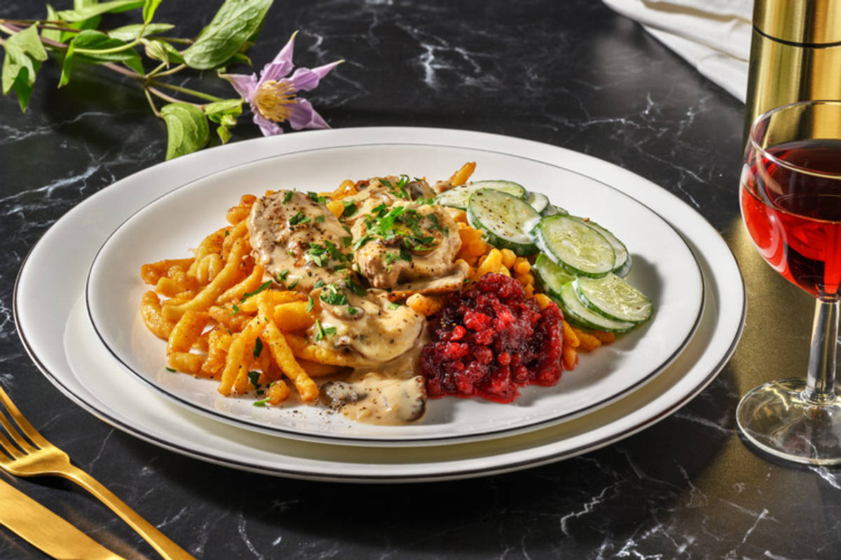 Hähnchenbrust mit Haselnussspätzle