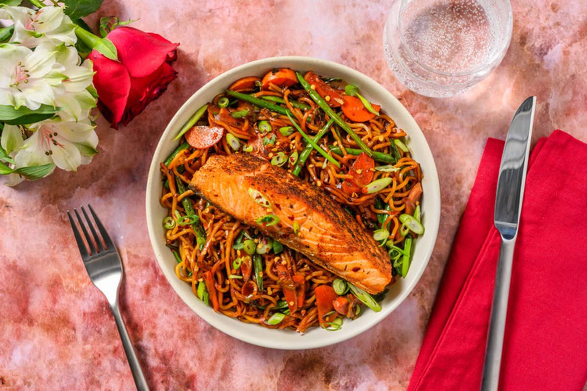 Teriyaki Salmon Noodles