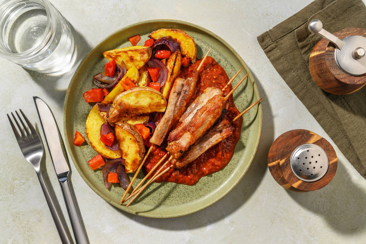 Arrosticini di suino ai peperoni e paprika