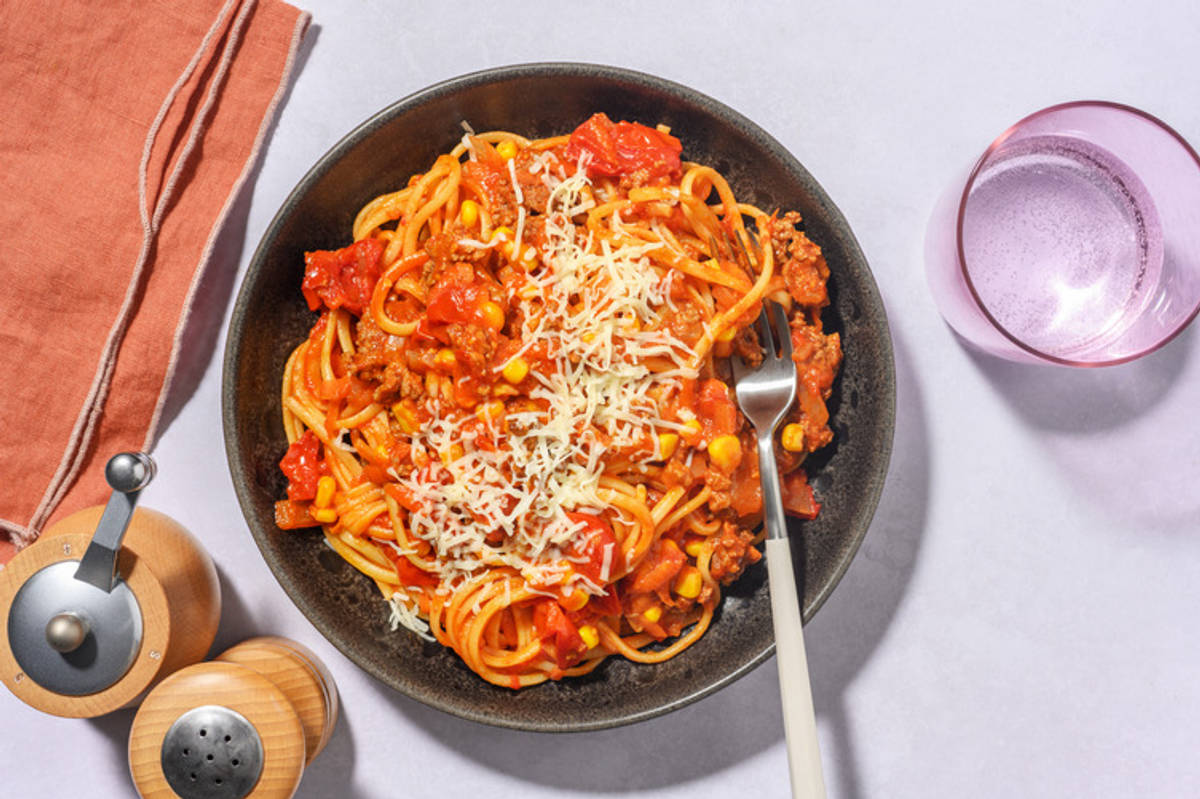 Lean Beef Peri Peri Linguine Bolognese