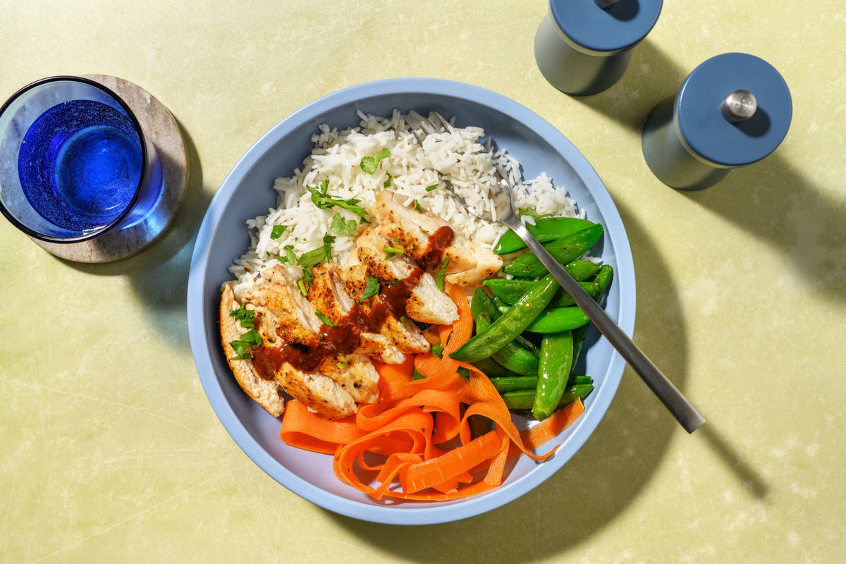Thai Style Spiced Chicken and Satay Sauce