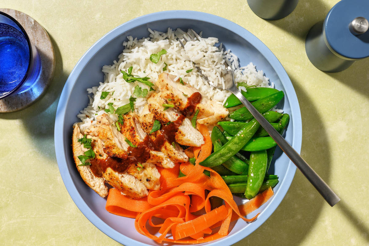 Thai Style Spiced Chicken and Satay Sauce