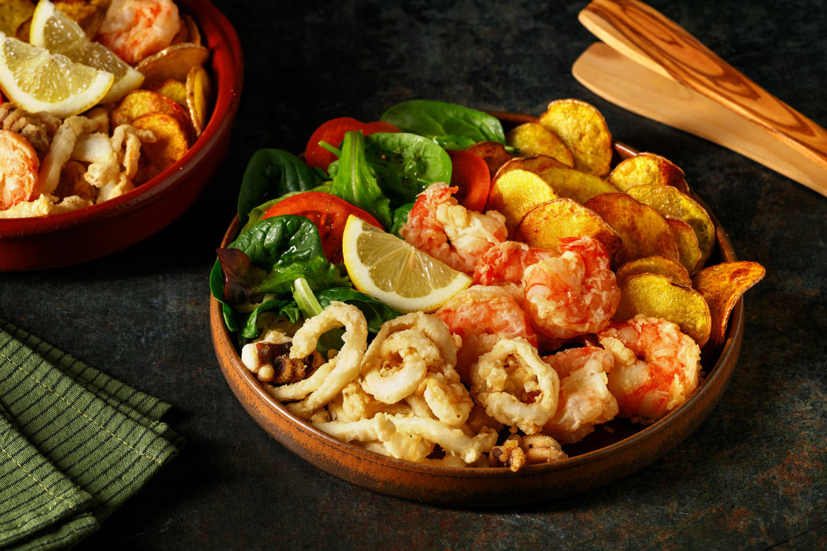 Frittura di mare - seppie e mazzancolle