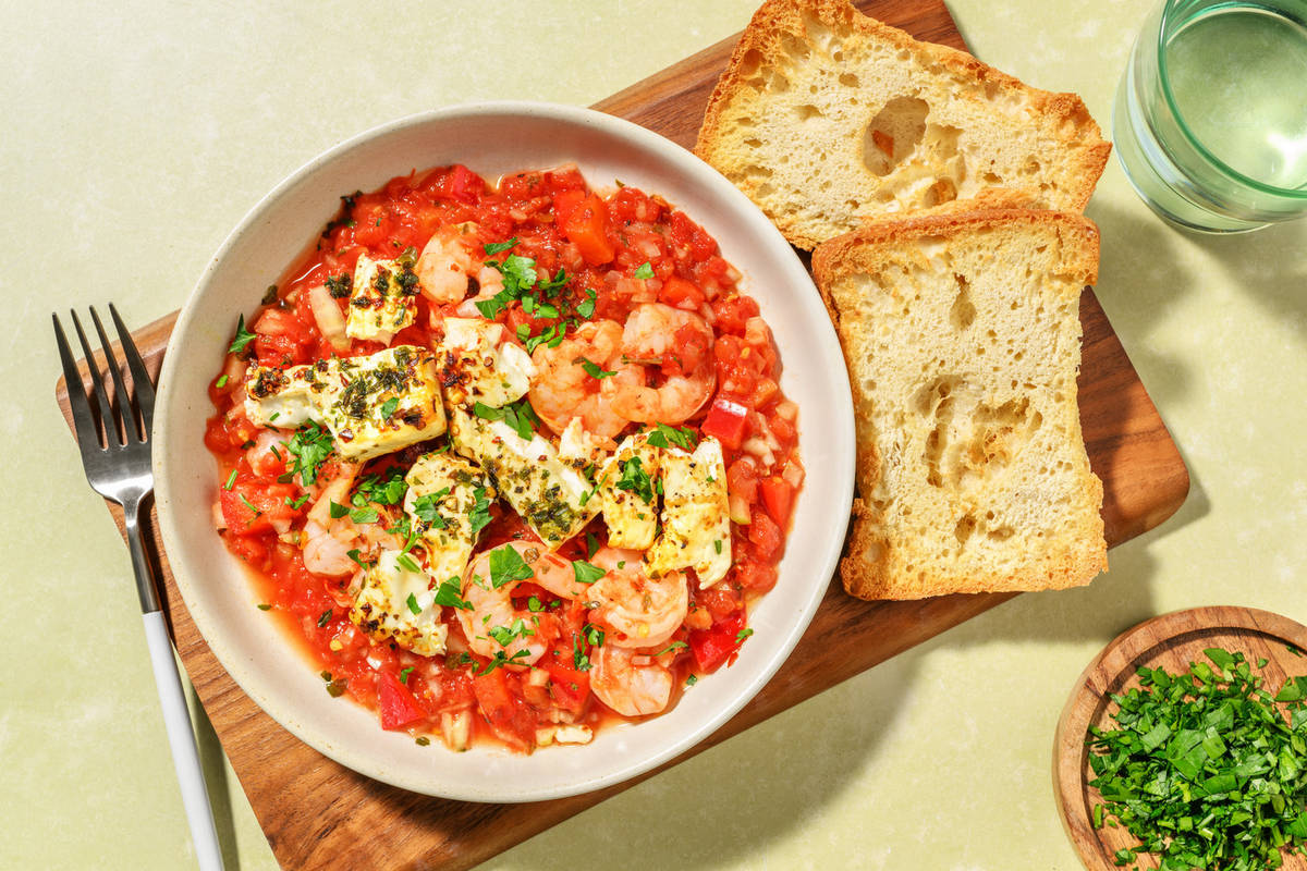 Prawn and Greek Style Cheese Bake