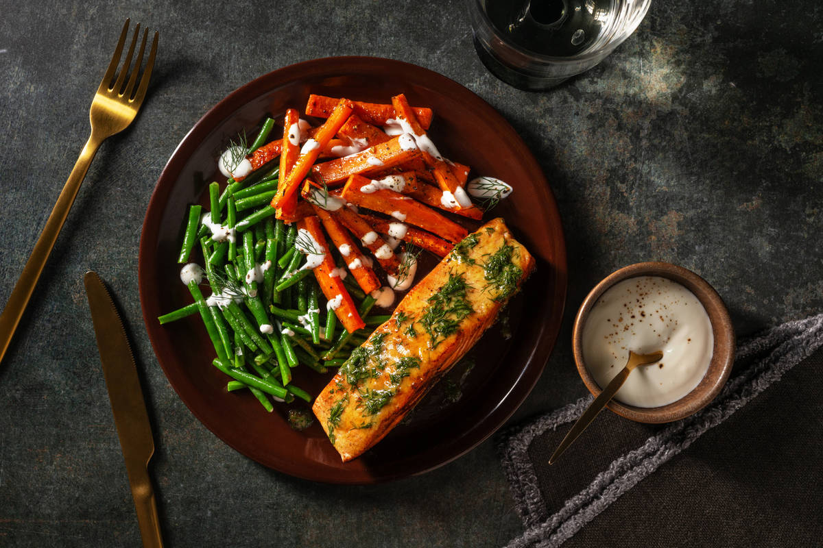 Fior di salmone e fagiolini