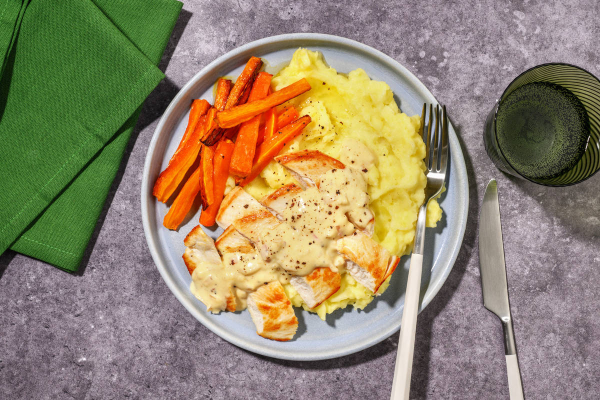 Chicken in Creamy Peppercorn Sauce