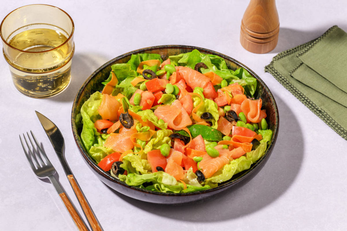 Smoked Salmon Salad with Prawns