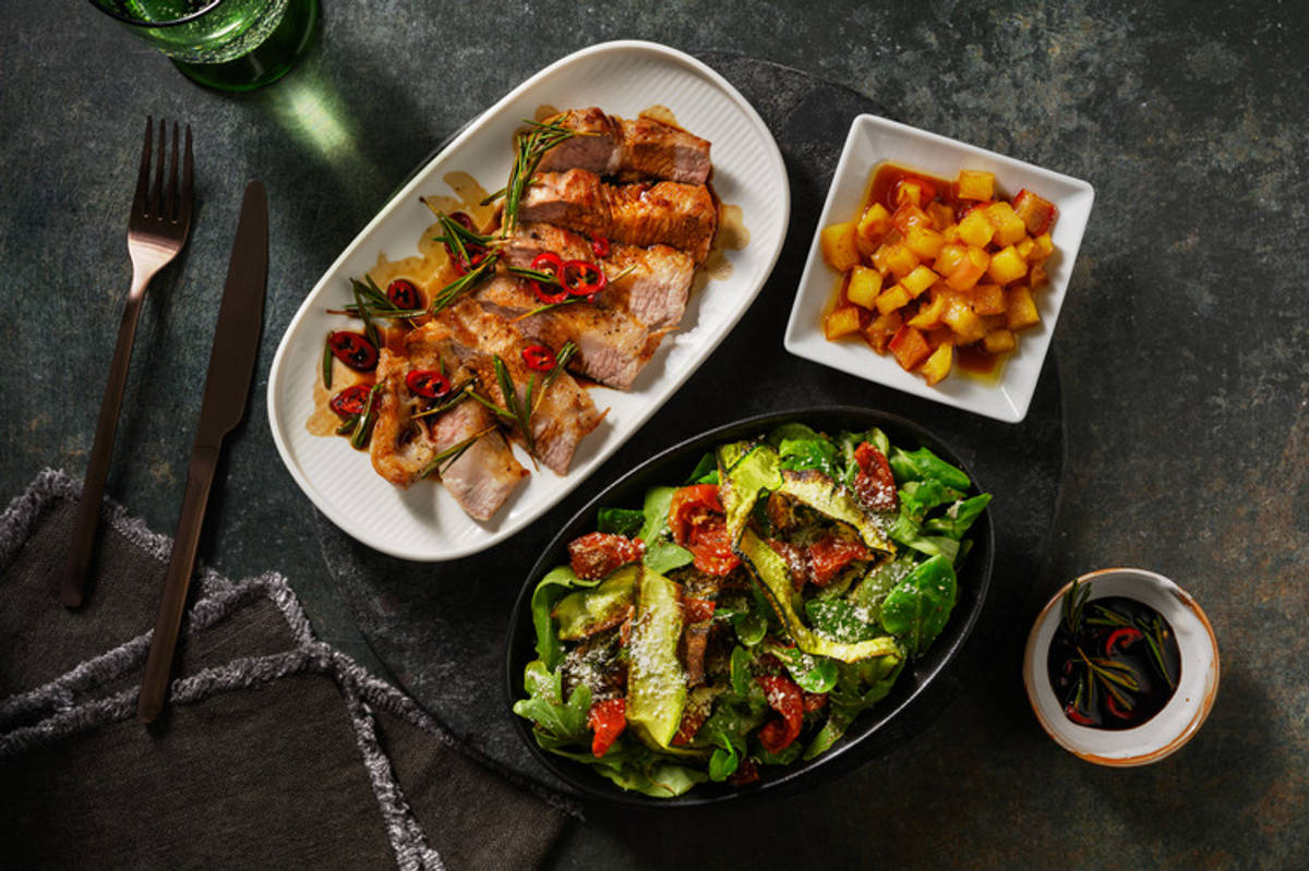 Secreto de cerdo al aceite de romero