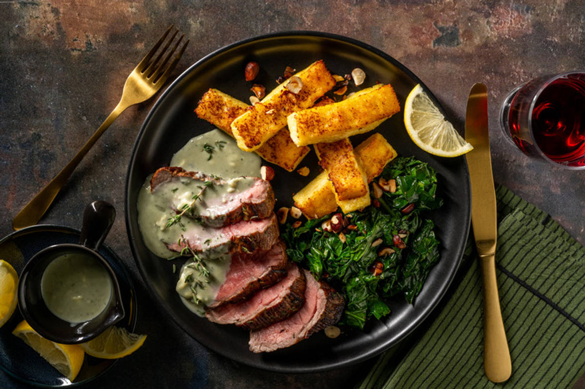 Bistecca di manzo con salsa al gorgonzola