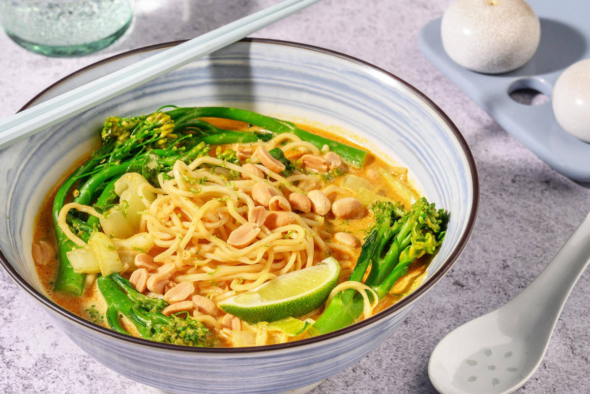 Thai Yellow Style Veggie Noodle Soup