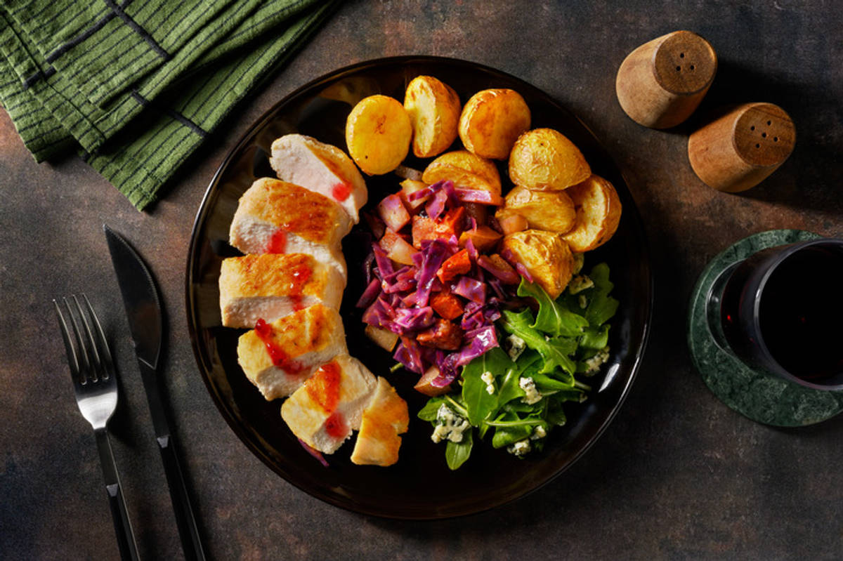 Turkey with Chorizo and Cranberry Chutney