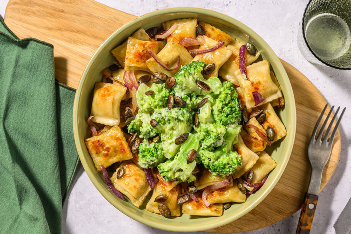 Mini-Maultaschen in Käse-Sahne-Soße