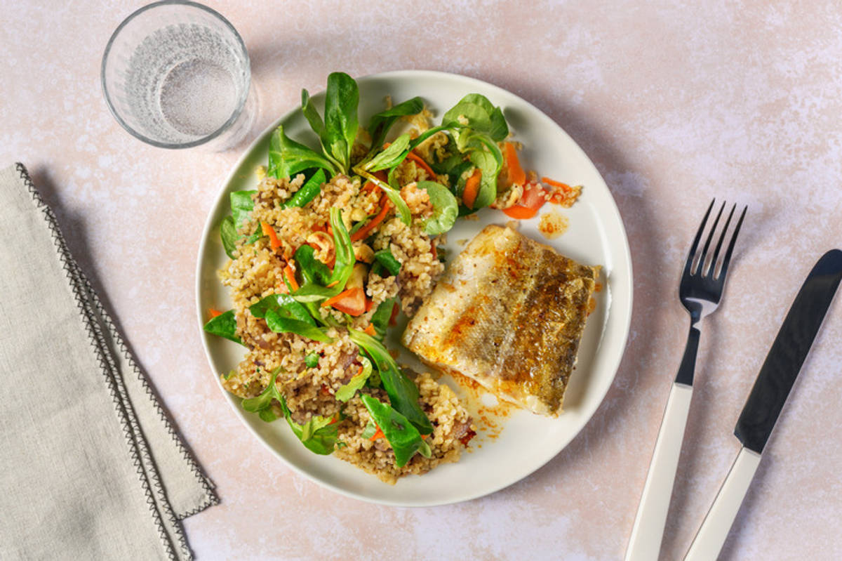 Extra de merluza exprés con aderezo de ponzu