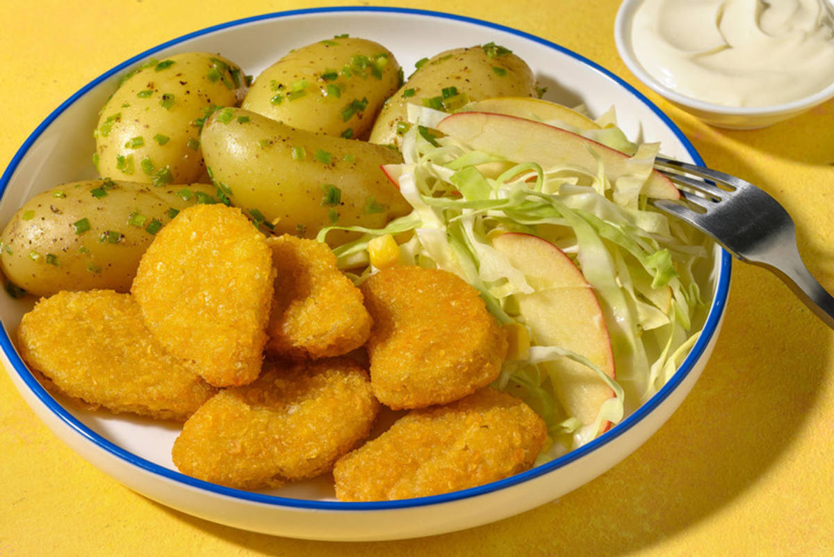 Rask cajunkrydrede vegetarnuggets