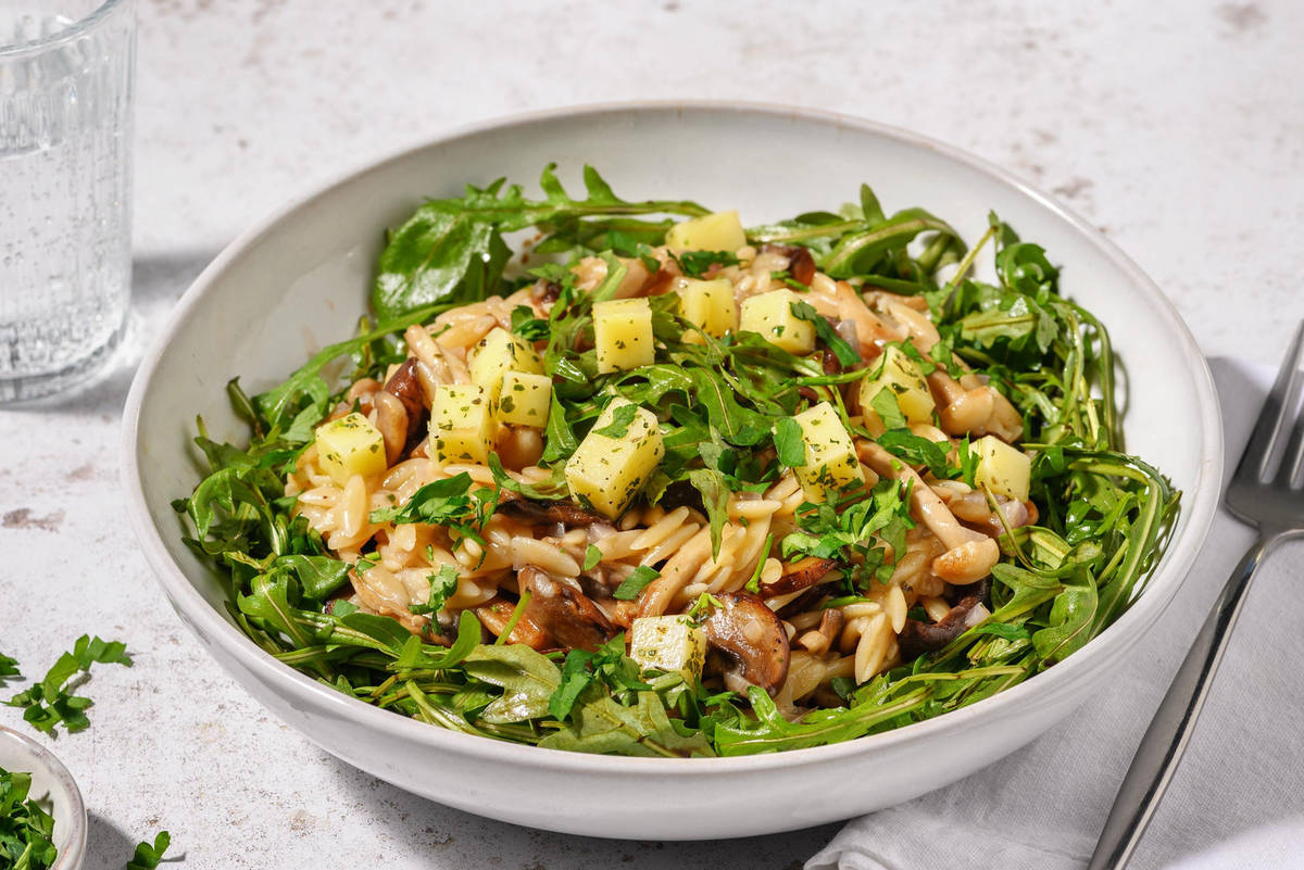 Orzotto aux champignons des bois