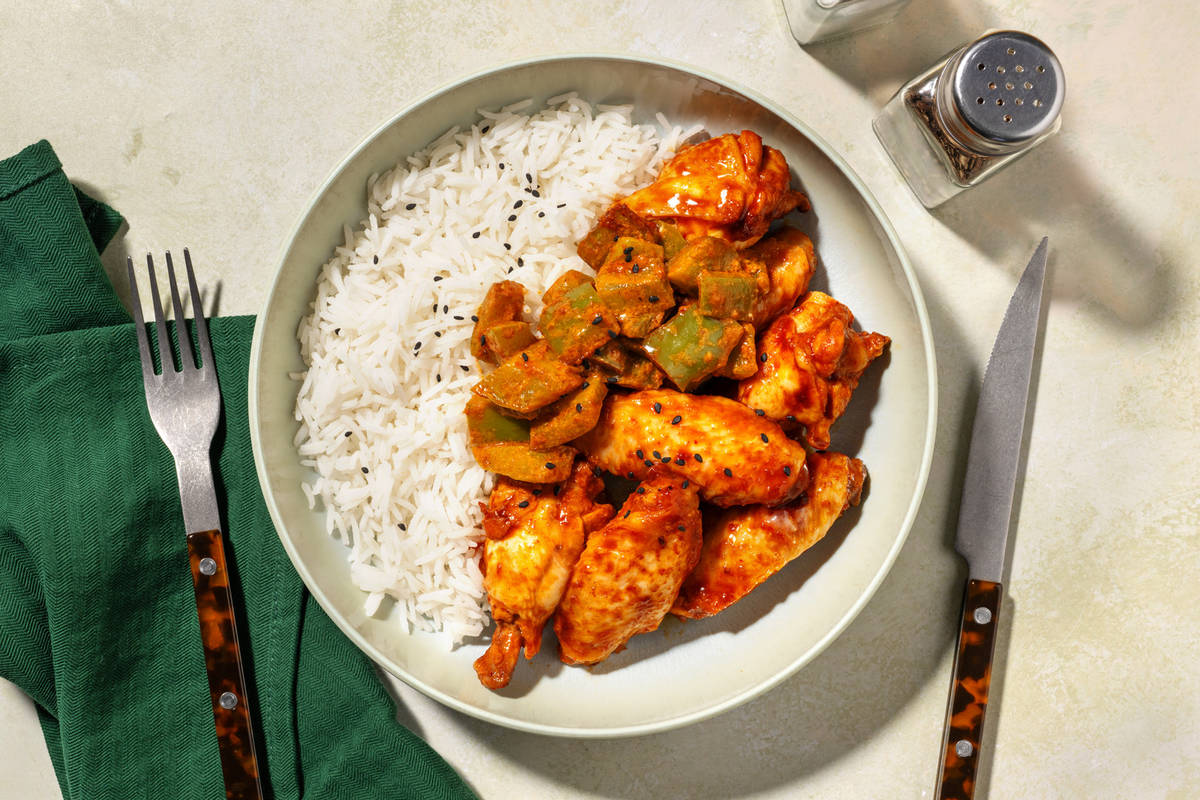 Extra de alitas de pollo glaseadas en salsa agridulce