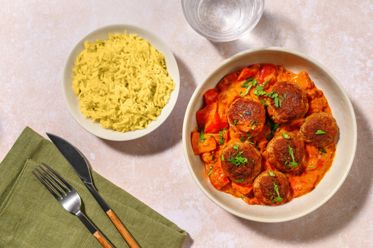 Polpette di pollo tikka masala