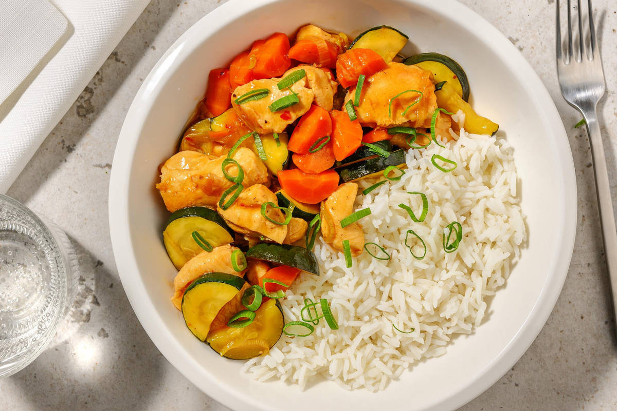 Vegane Filetstücke in würziger Orangensoße