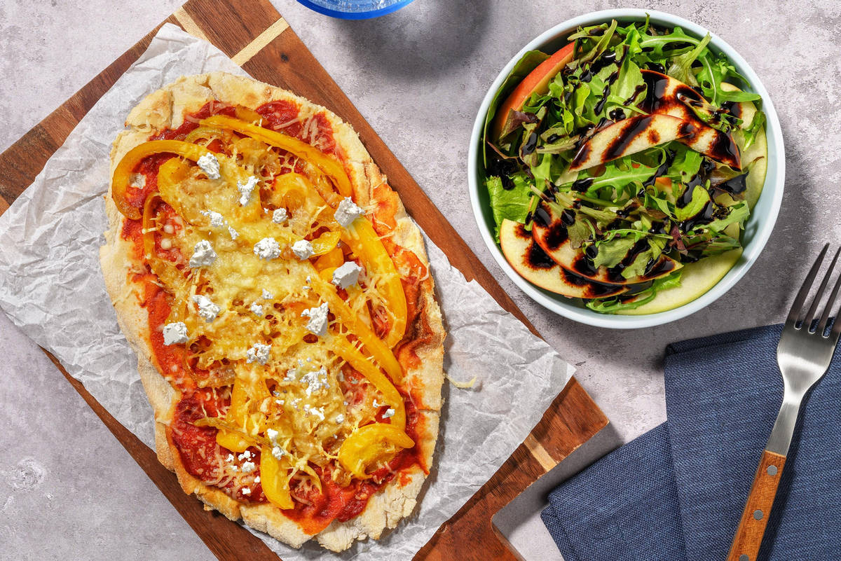 Middle Eastern Inspired Cheesy Harissa Naanizza