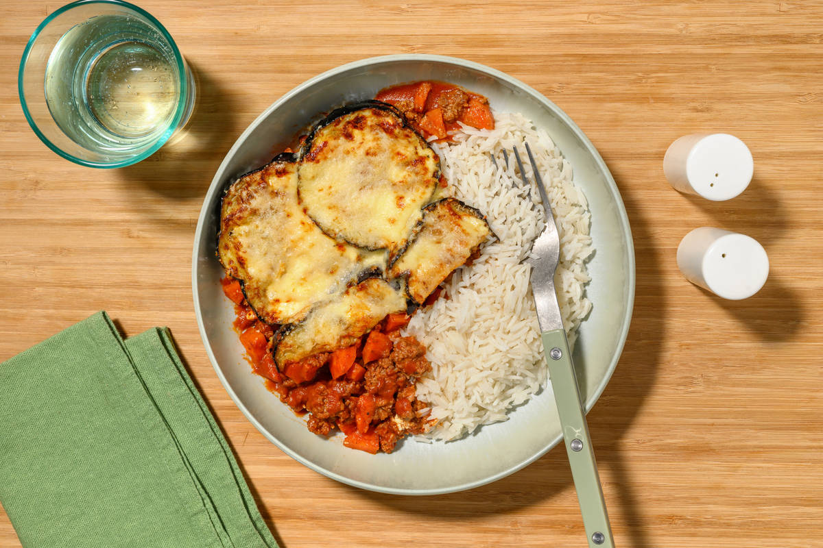 Greek Style Meat-Free Mince Moussaka