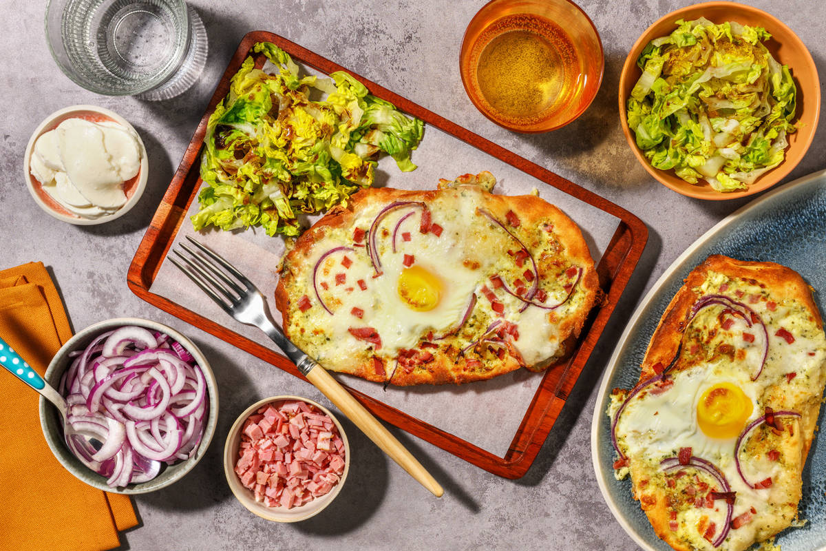 Pizza naan Contadina : pesto, mozza & jambon