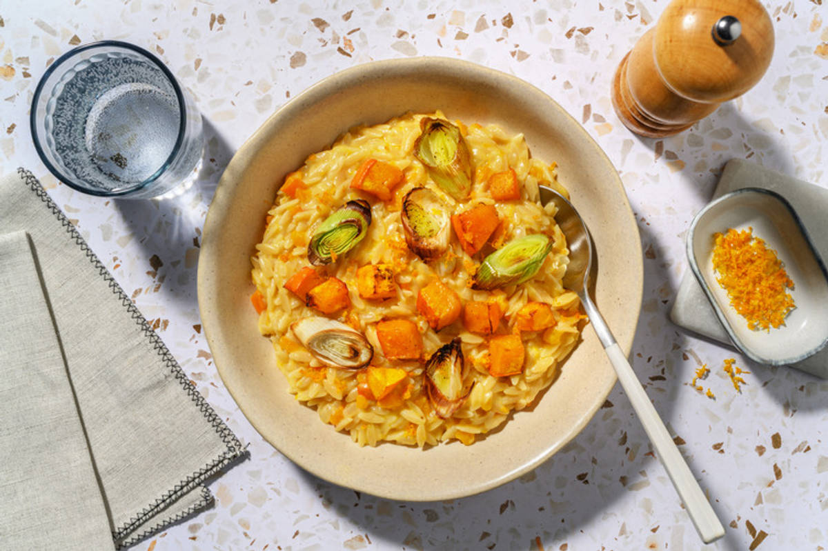 Orzotto de calabaza a la naranja