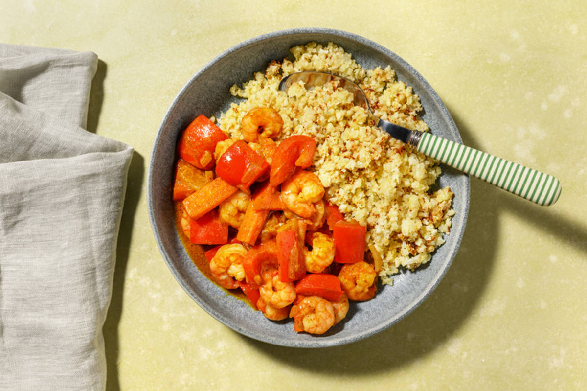 Prawn Massaman and Cauliflower Rice