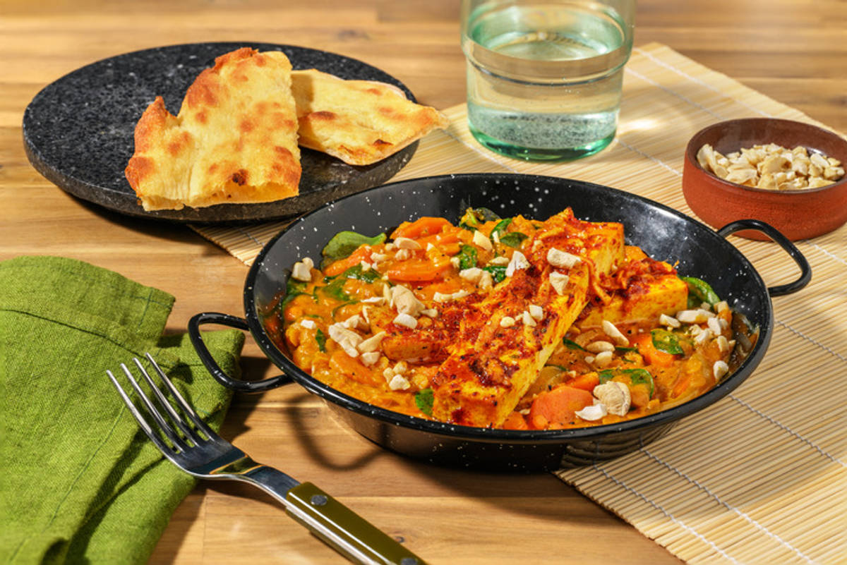 Le Végé : Dahl crémeux au tofu grillé & naan