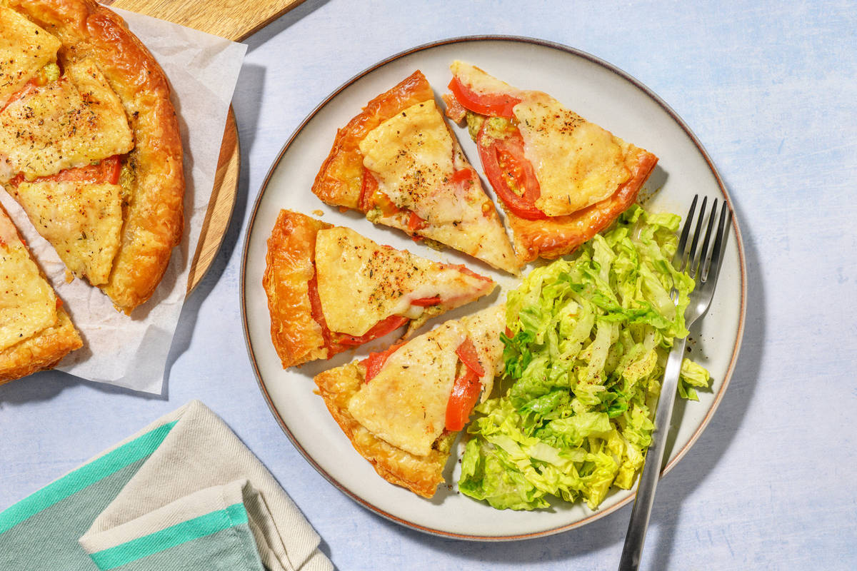Tarte estivale aux tomates & cantal AOP