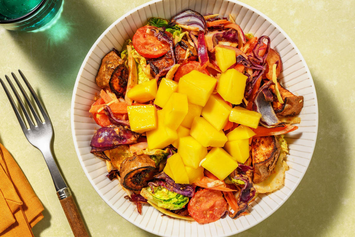 Indonesian Style Mango Salad and Peanut Dressing