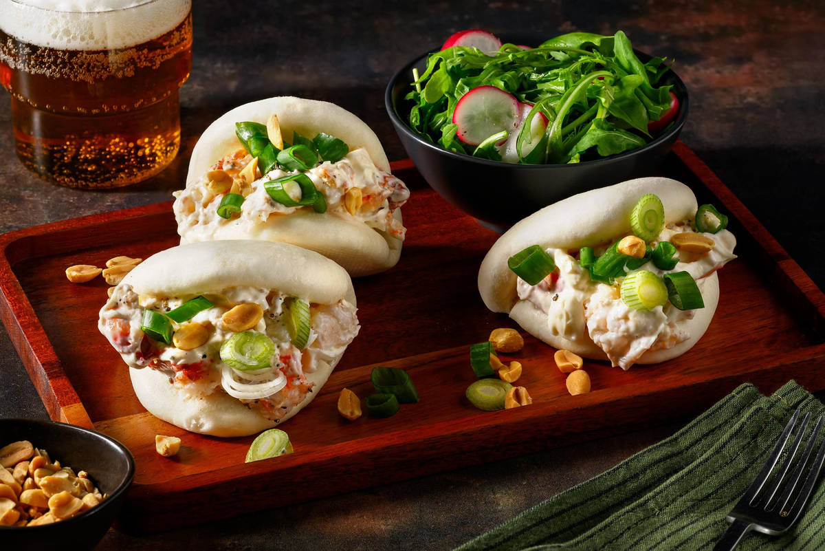 Bao bun - panini al vapore di gamberi e cipollotto