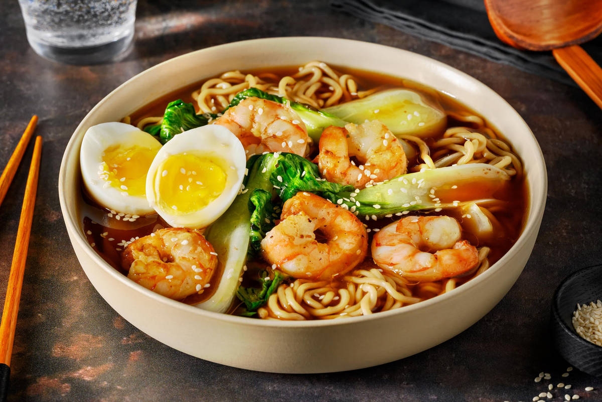 Ebi Ramen - noodles in brodo esotico e gamberoni