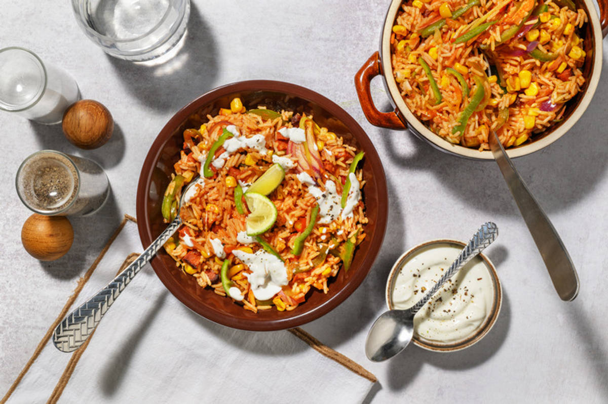 Riz sauté Tex-Mex au chorizo