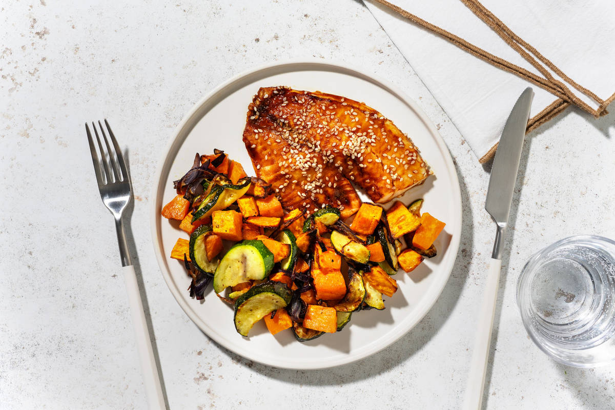 Lieu laqué au soja & sésame