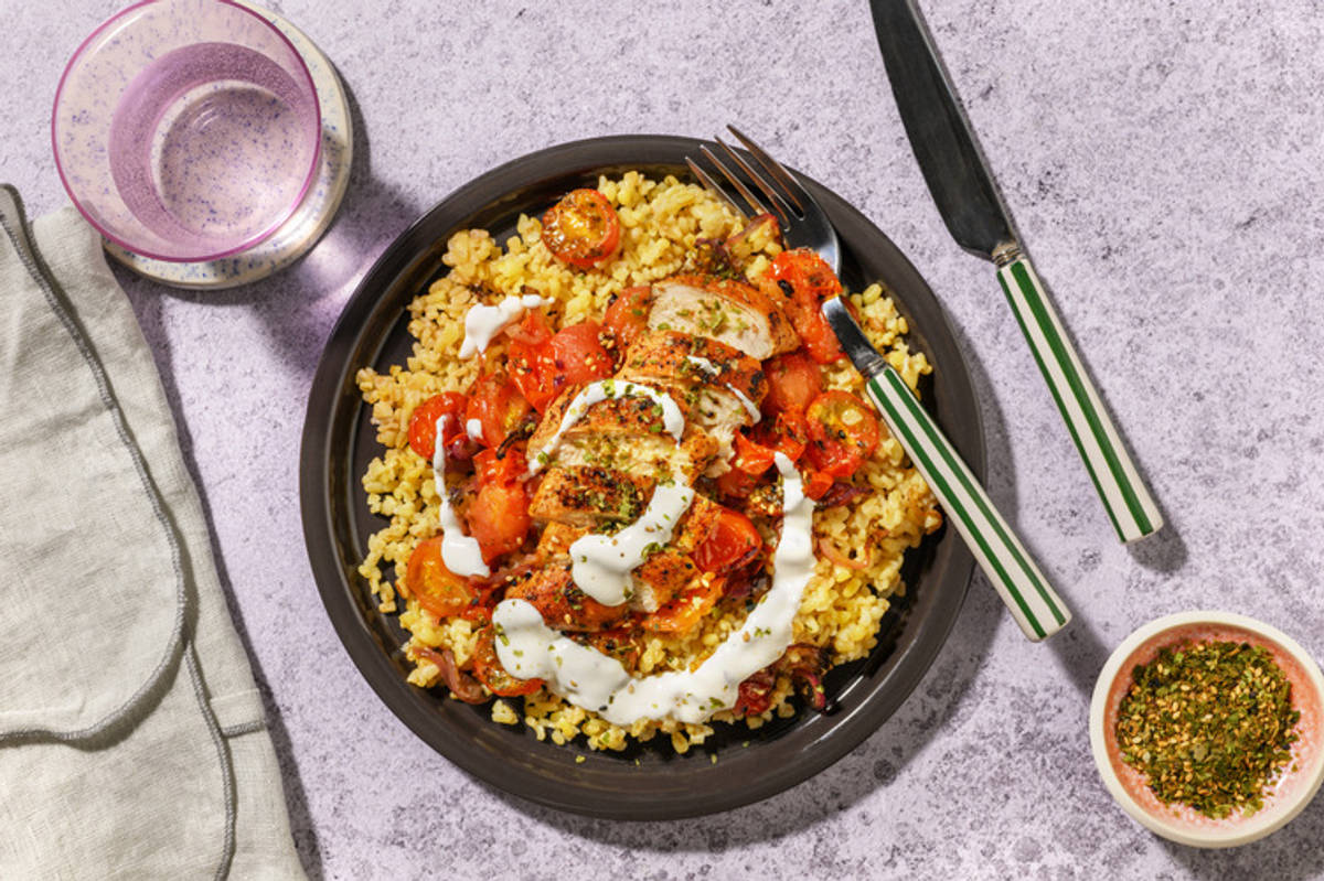 Poulet au zaatar & sauce blanche