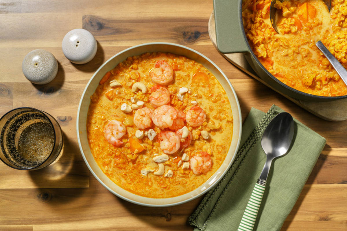 Dahl léger aux crevettes & lentilles corail