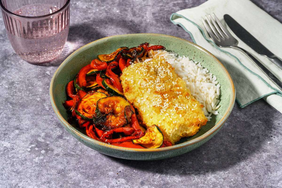 Lieu en croûte de sésame & citronnelle