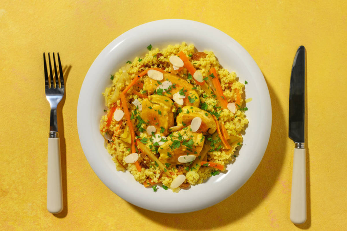 Bowl express : semoule, dinde & curry