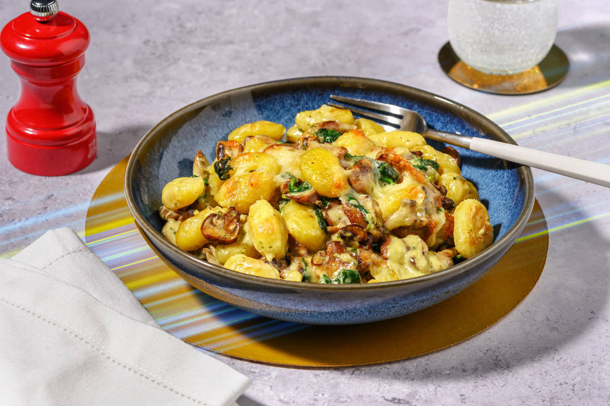 Gratin supersonique : gnocchi & champignons