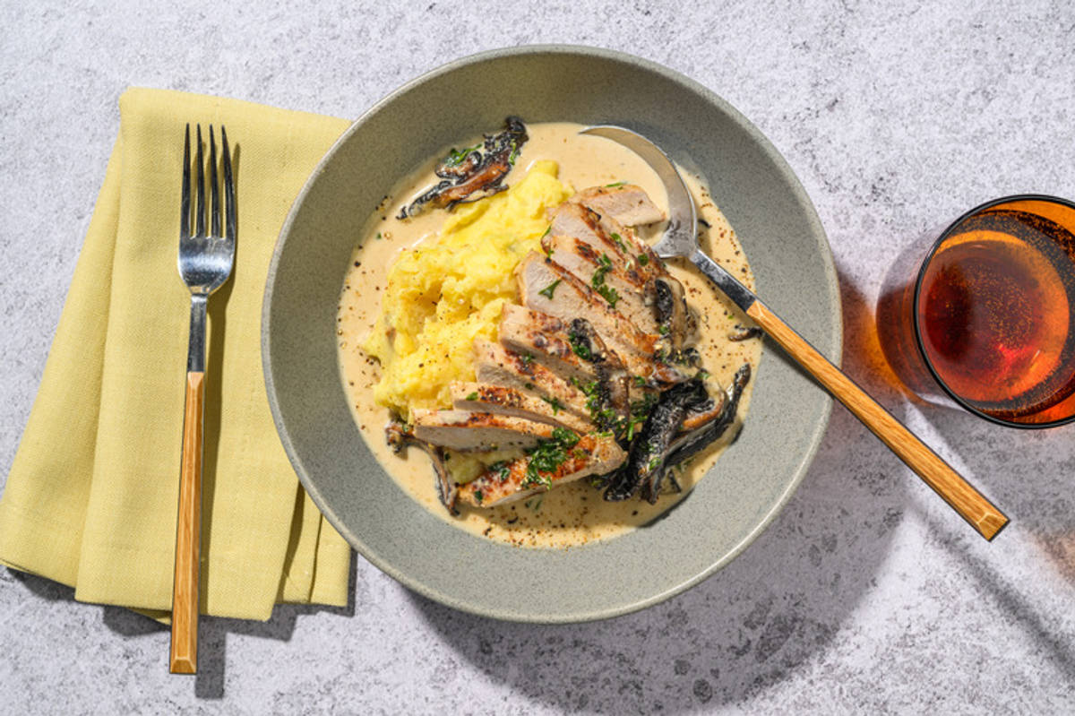 Carré de porc sauce fromagère & cerfeuil façon bistrot