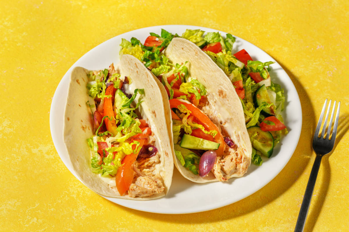 Wraps express thon à la harissa & crudités