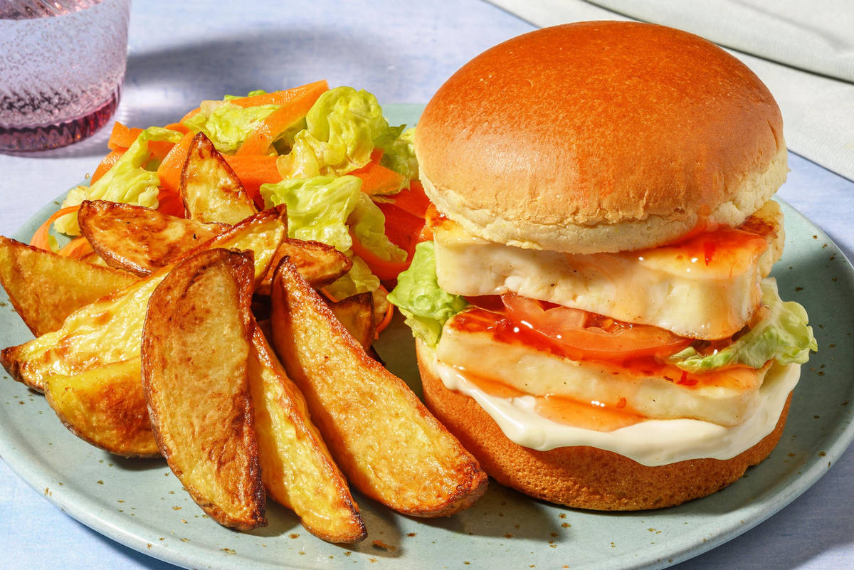 Sticky Sweet Chilli Halloumi Burger