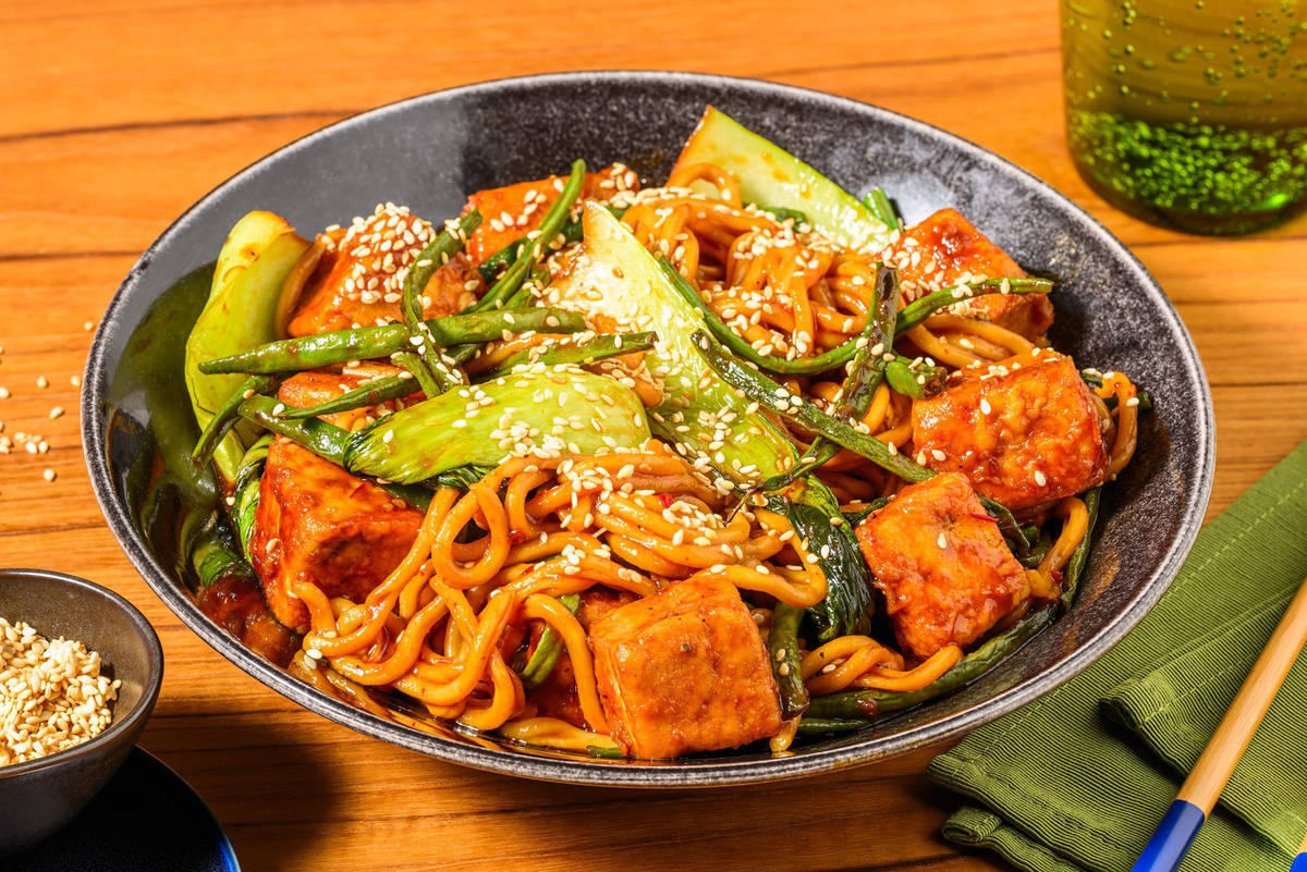 Singaporean Style Crispy Chicken and Black Pepper Noodles