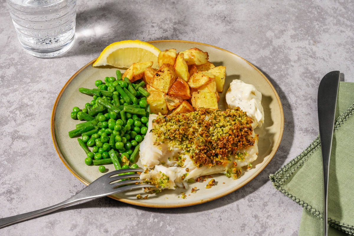 Pistachio and Lemon Crusted Salmon