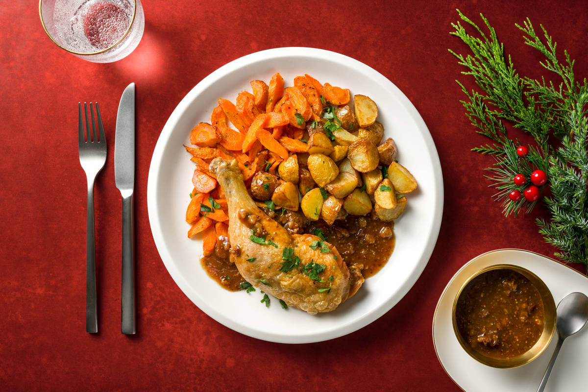 Poulet Label Rouge grillé, sauce aux noix & figue