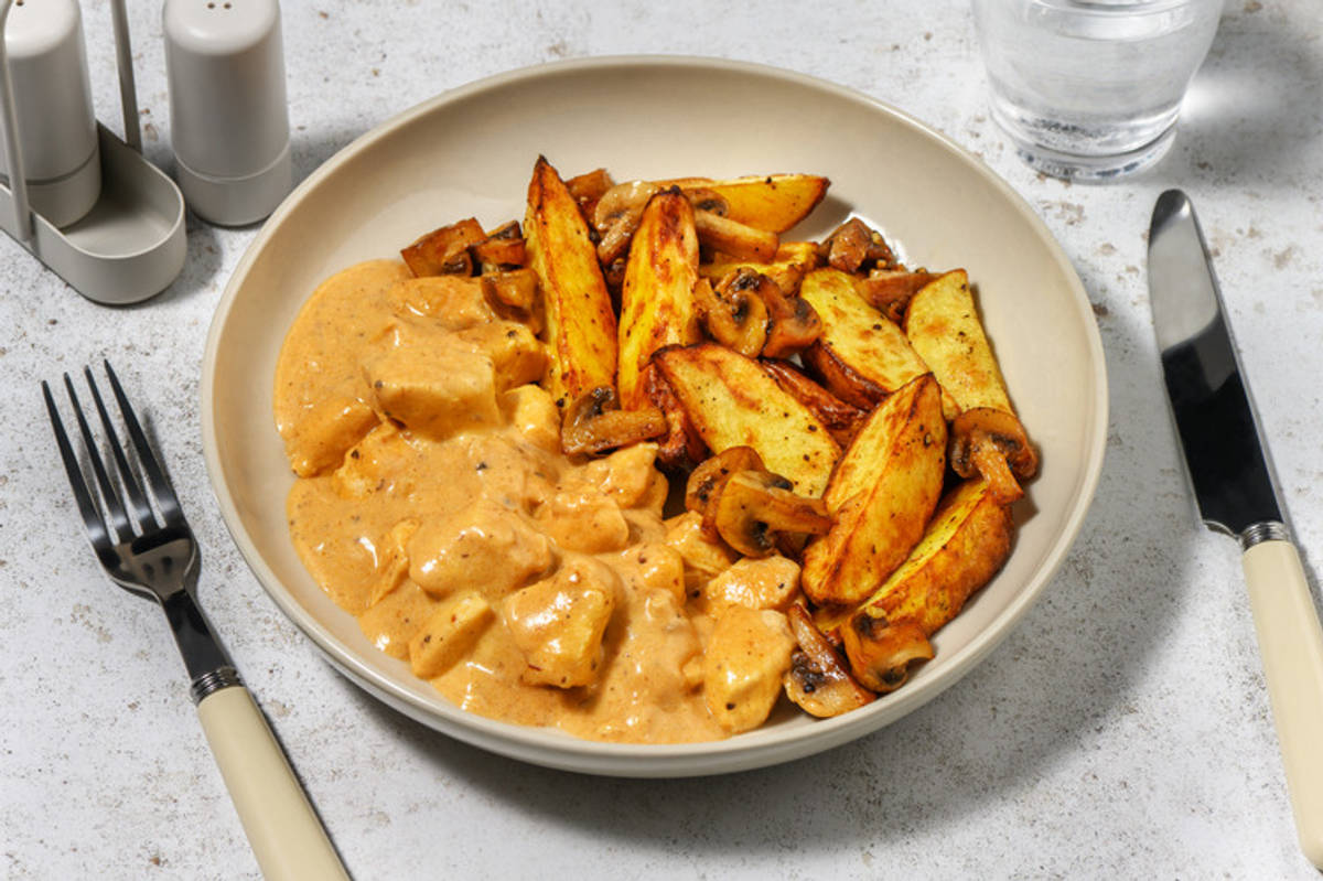 Dinde dorée sauce chipotle & potatoes