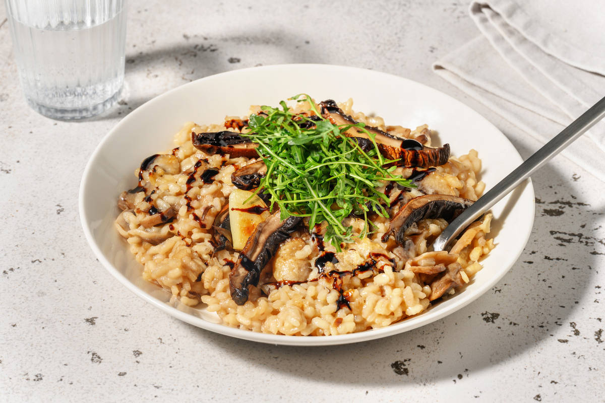 Oven-Baked Truffle and Double Mushroom Risotto