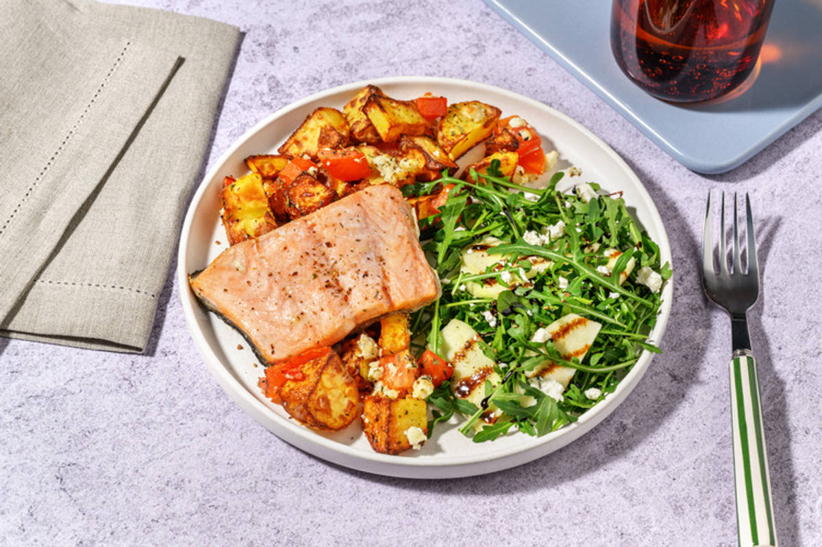 Oven Baked Tomatoes and Double Salmon