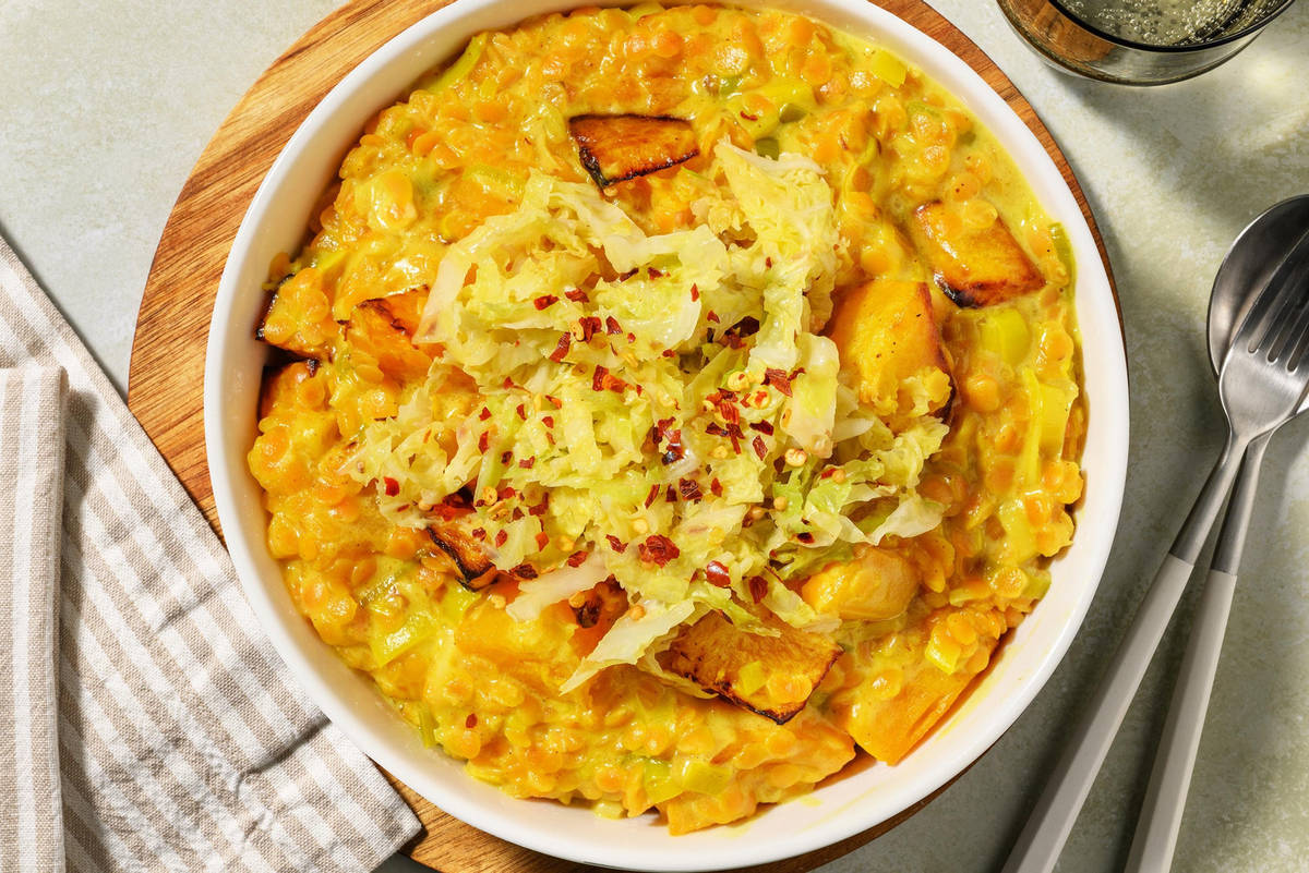 Creamy Korma Spiced Chicken and Butternut Dal 