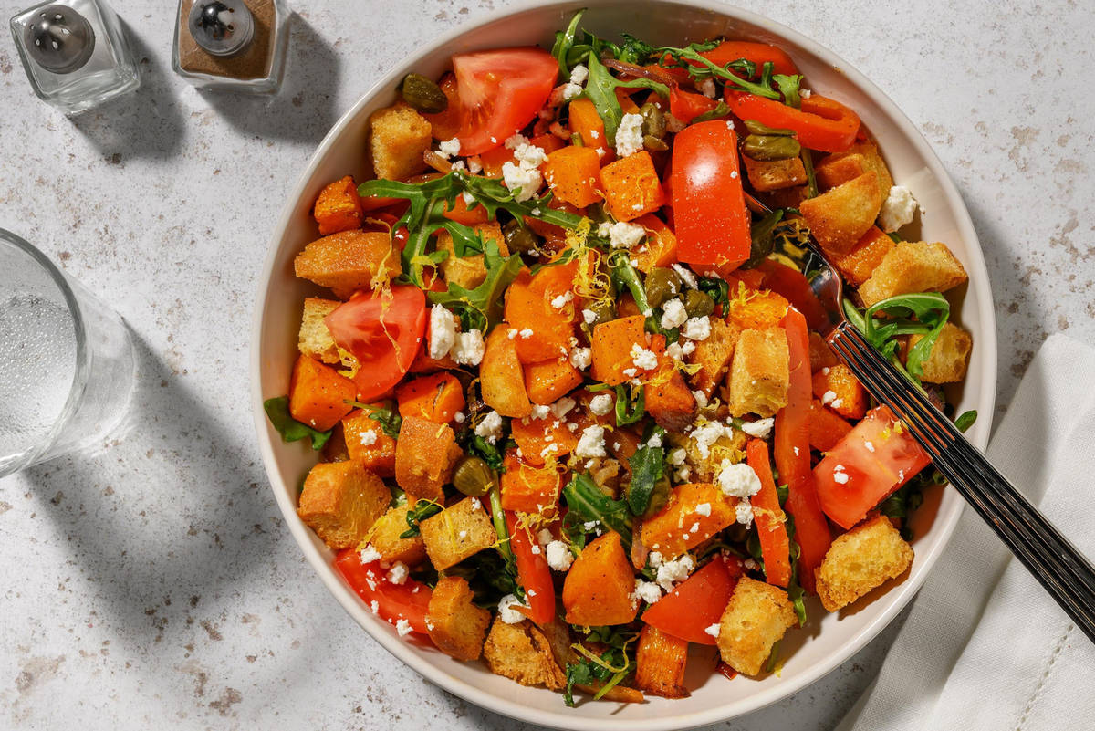 Warm Panzanella Salad 